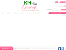 Tablet Screenshot of kmfashions.com